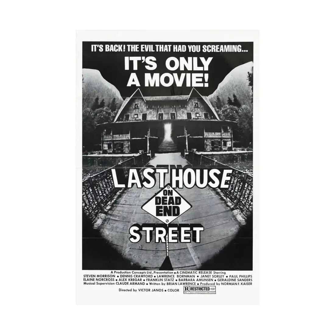 LAST HOUSE ON DEAD END STREET 1973 - Paper Movie Poster - The Sticker Space