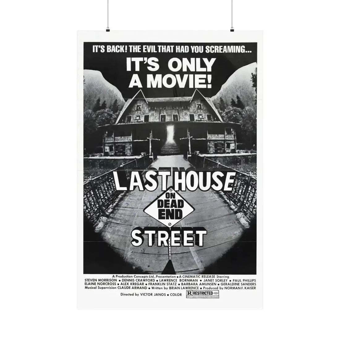 LAST HOUSE ON DEAD END STREET 1973 - Paper Movie Poster - The Sticker Space