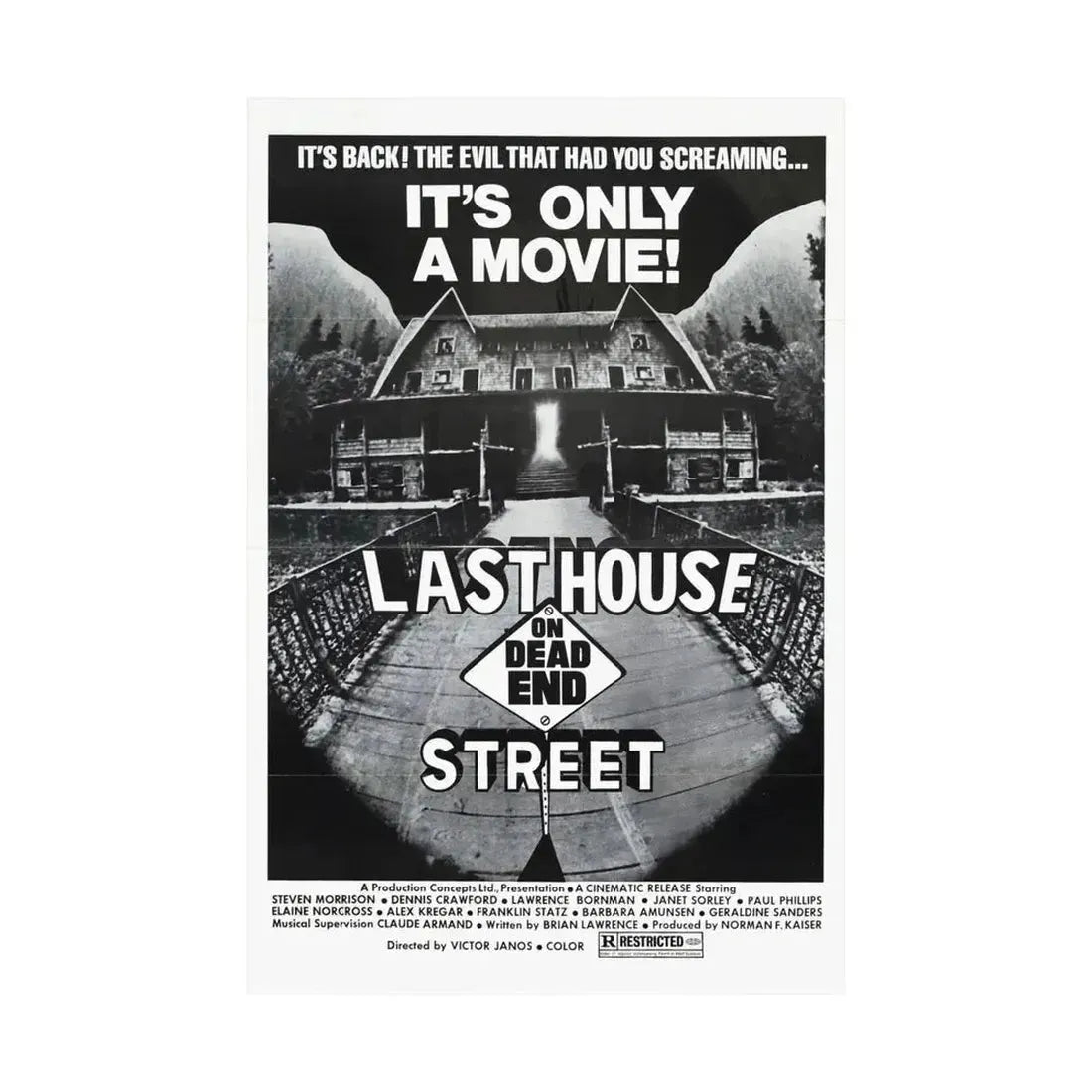 LAST HOUSE ON DEAD END STREET 1973 - Paper Movie Poster - The Sticker Space