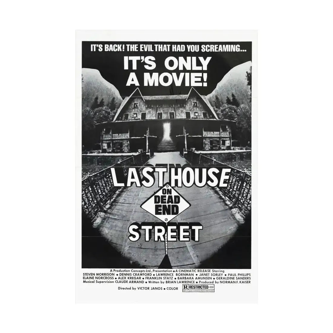 LAST HOUSE ON DEAD END STREET 1973 - Paper Movie Poster - The Sticker Space