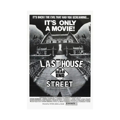 LAST HOUSE ON DEAD END STREET 1973 - Paper Movie Poster - The Sticker Space