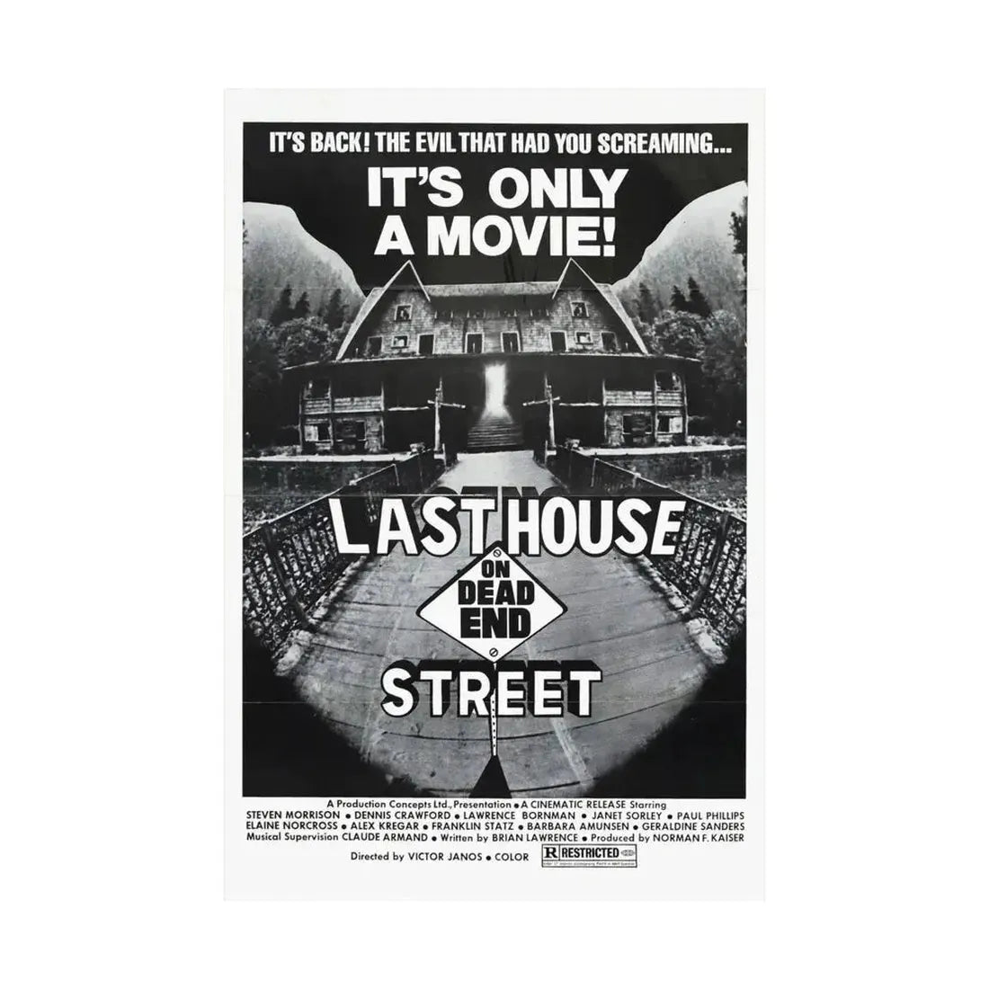 LAST HOUSE ON DEAD END STREET 1973 - Paper Movie Poster - The Sticker Space