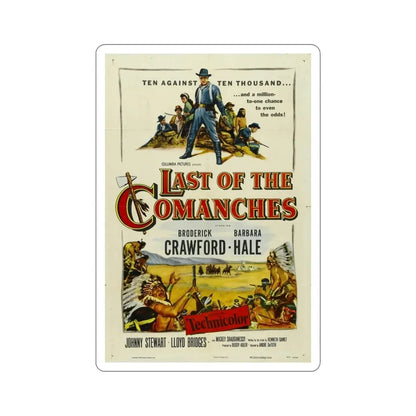 Last of the Comanches 1953 Movie Poster STICKER Vinyl Die-Cut Decal - The Sticker Space