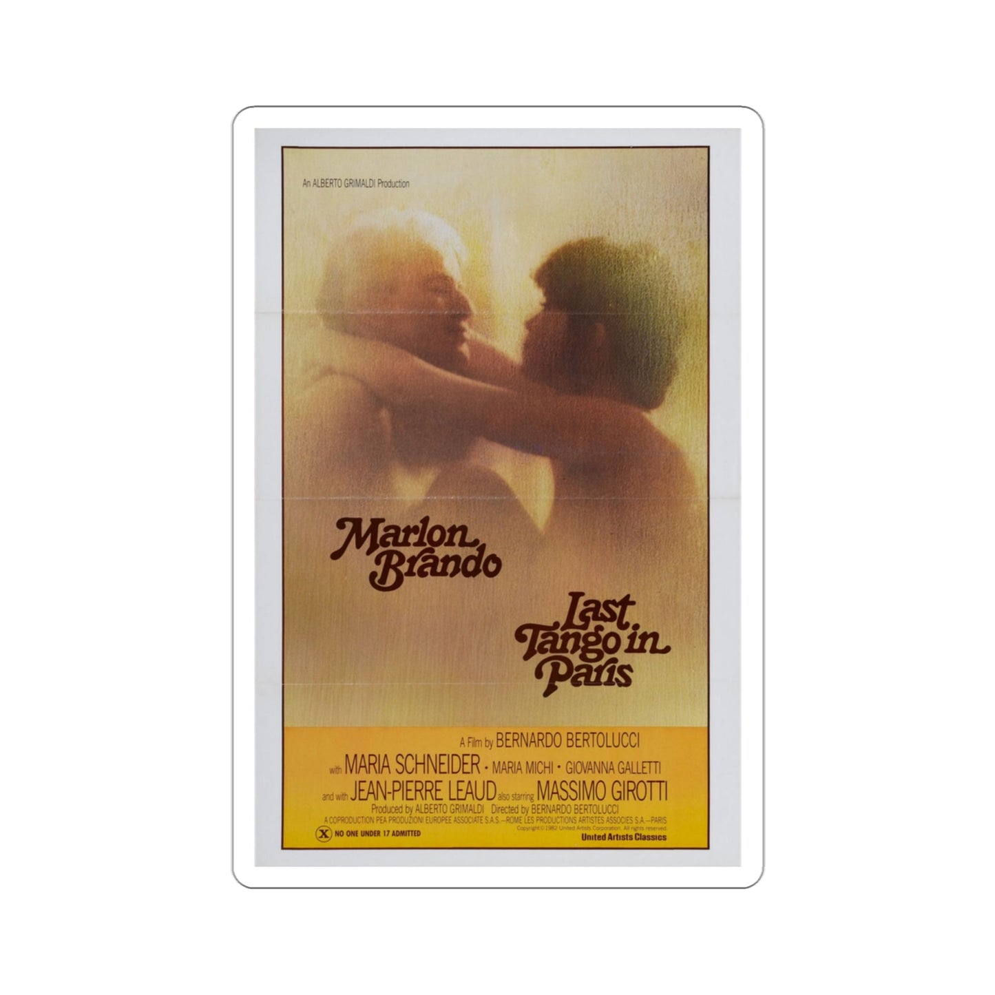 Last Tango in Paris 1974 Movie Poster STICKER Vinyl Die-Cut Decal-3 Inch-The Sticker Space