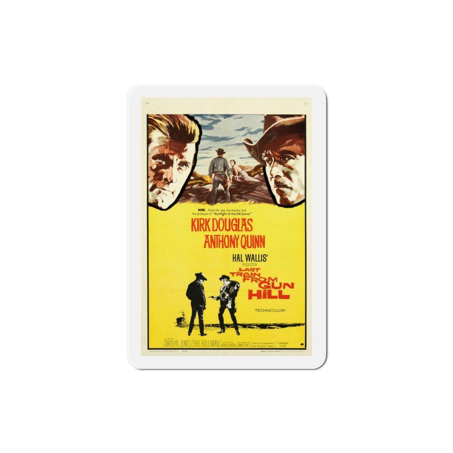 Last Train from Gun Hill 1959 Movie Poster Die-Cut Magnet-3 Inch-The Sticker Space