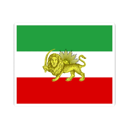 Late 19th and early 20th century flag of Persia (Iran) STICKER Vinyl Kiss-Cut Decal 2 Inch White - The Sticker Space