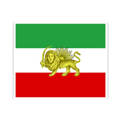 Late 19th and early 20th century flag of Persia (Iran) STICKER Vinyl Kiss-Cut Decal 3 Inch White - The Sticker Space