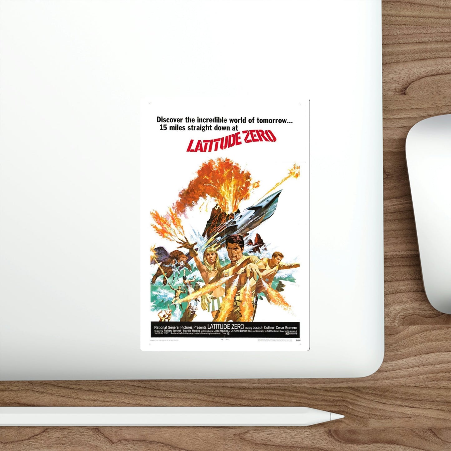 Latitude Zero 1969 Movie Poster STICKER Vinyl Die-Cut Decal-The Sticker Space