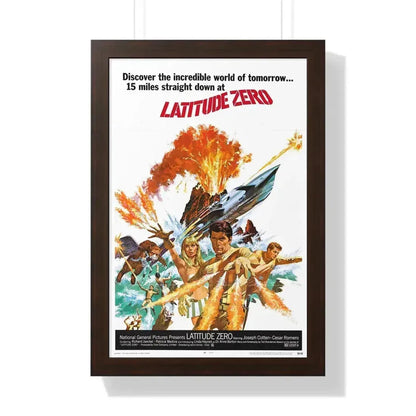 LATITUDE ZERO (2) 1969 - Framed Movie Poster 16″ x 24″ Walnut - The Sticker Space