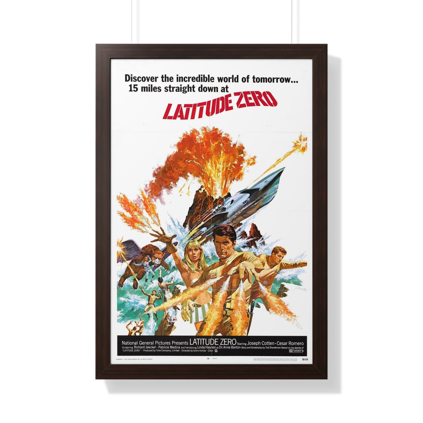 LATITUDE ZERO (2) 1969 - Framed Movie Poster-20" x 30"-The Sticker Space