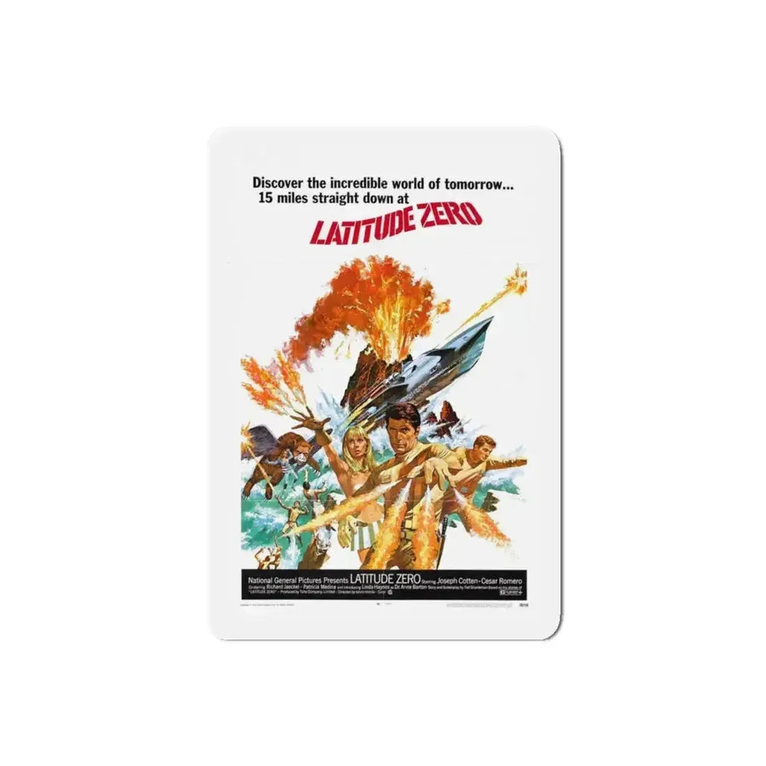 LATITUDE ZERO (2) 1969 Movie Poster - Refrigerator Magnet - The Sticker Space