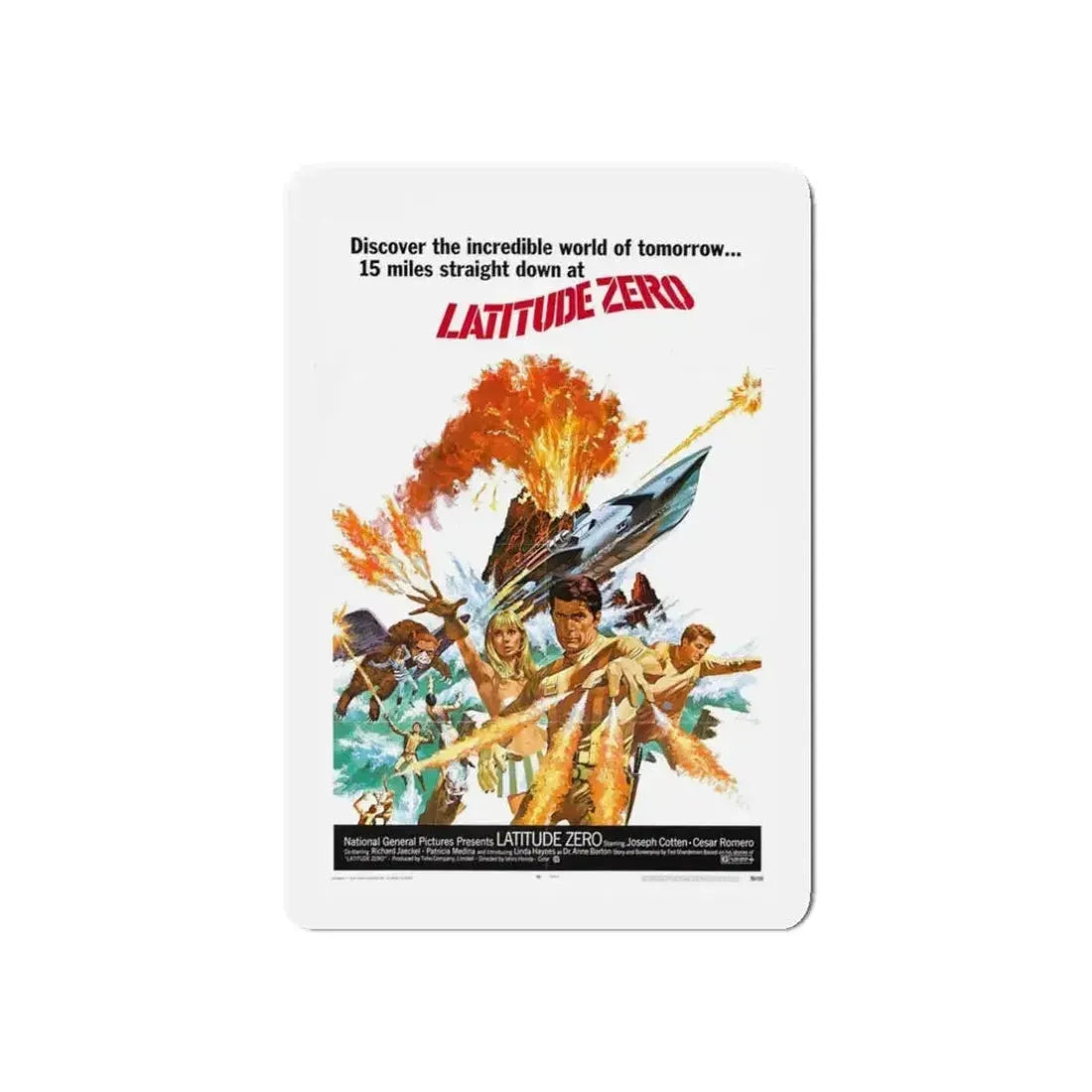LATITUDE ZERO (2) 1969 Movie Poster - Refrigerator Magnet - The Sticker Space