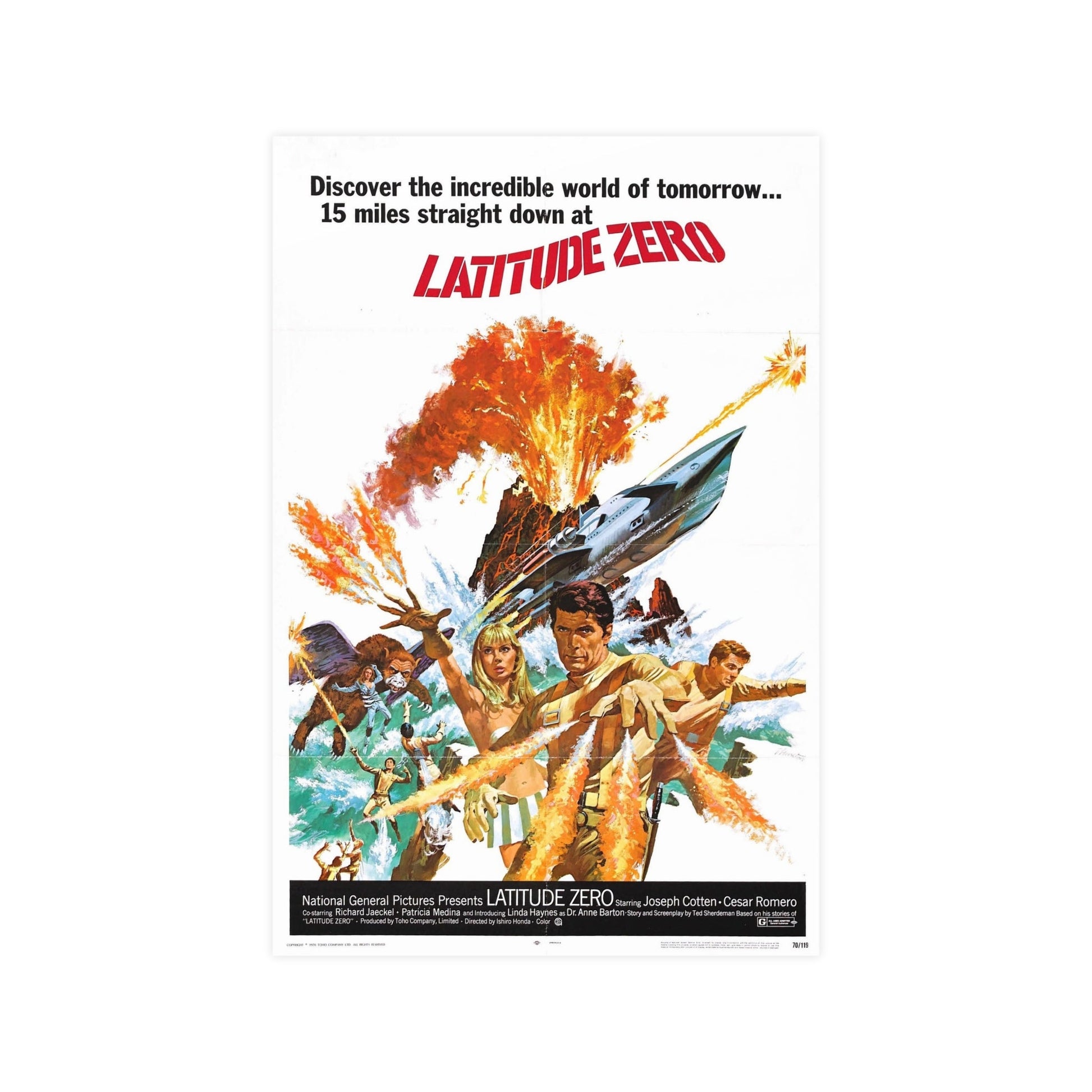 LATITUDE ZERO (2) 1969 - Paper Movie Poster-12″ x 18″ (Vertical)-The Sticker Space