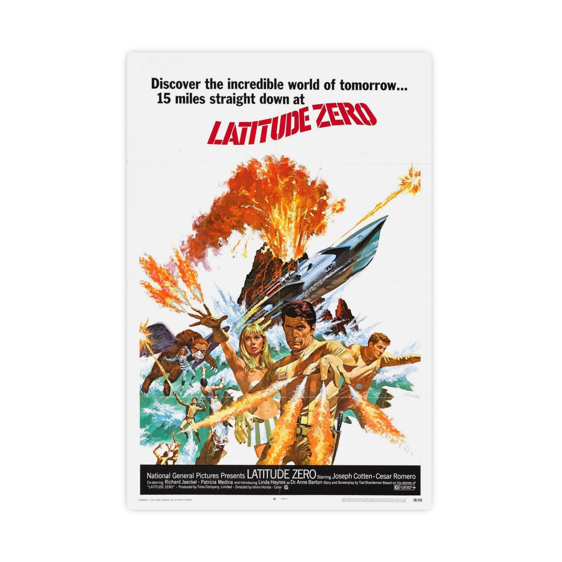 LATITUDE ZERO (2) 1969 - Paper Movie Poster-20″ x 30″ (Vertical)-The Sticker Space