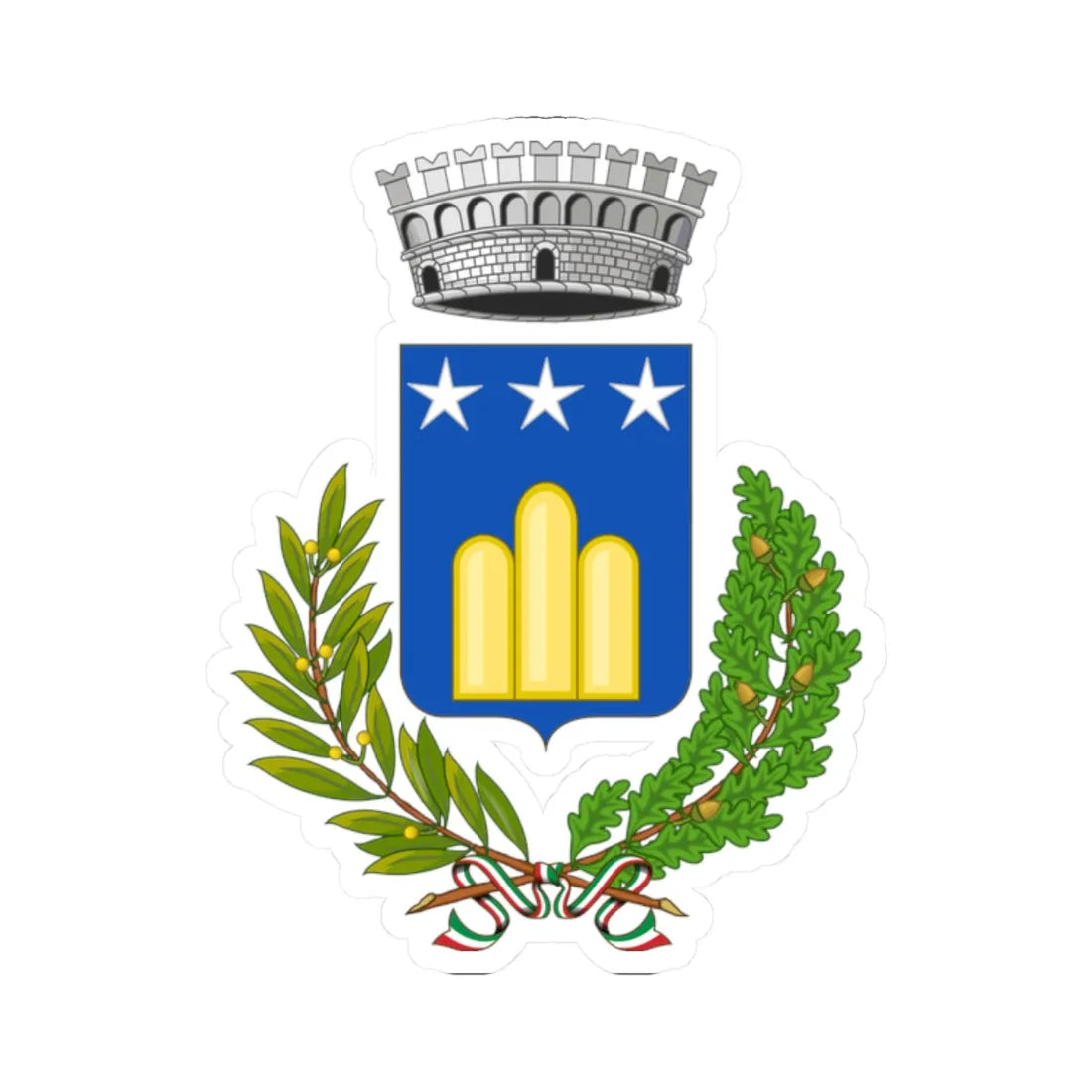 Latronico-Stemma (Italy) (Coat of Arms) STICKER Vinyl Kiss-Cut Decal 2 Inch White - The Sticker Space