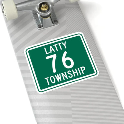 Latty Township Route 76 Paulding County Ohio (Ohio) (Road Sign) STICKER Vinyl Kiss-Cut Decal - The Sticker Space
