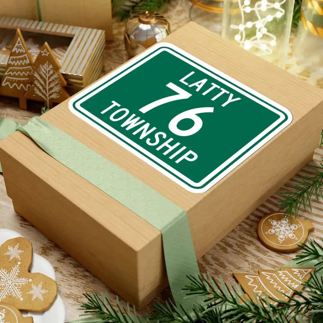 Latty Township Route 76 Paulding County Ohio (Ohio) (Road Sign) STICKER Vinyl Kiss-Cut Decal - The Sticker Space