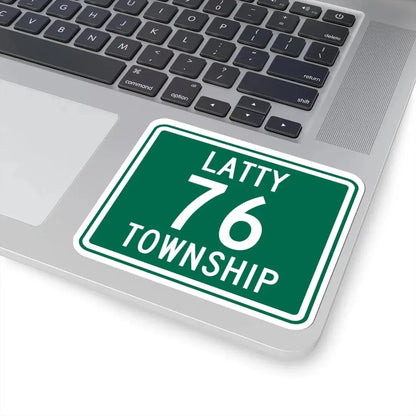 Latty Township Route 76 Paulding County Ohio (Ohio) (Road Sign) STICKER Vinyl Kiss-Cut Decal - The Sticker Space