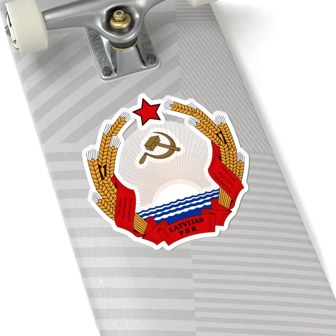 Latvia SSR coa (Latvia) (Coat of Arms) STICKER Vinyl Kiss-Cut Decal - The Sticker Space