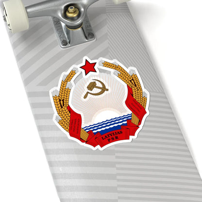 Latvia SSR coa (Latvia) (Coat of Arms) STICKER Vinyl Kiss-Cut Decal - The Sticker Space