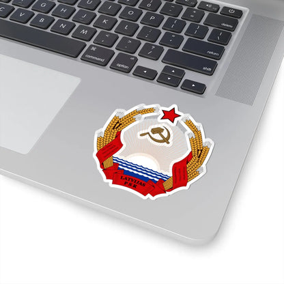 Latvia SSR coa (Latvia) (Coat of Arms) STICKER Vinyl Kiss-Cut Decal - The Sticker Space
