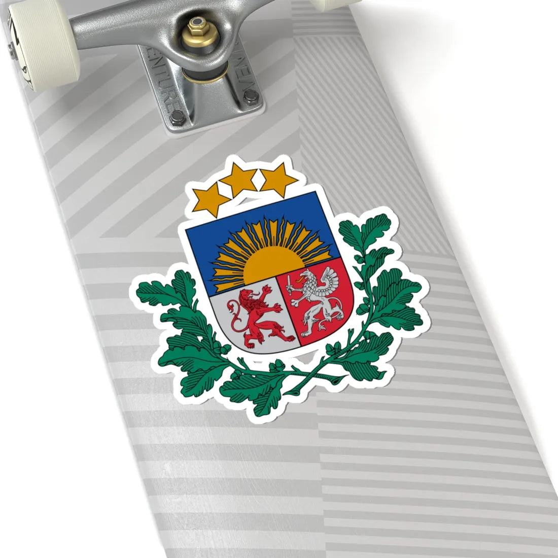 Latvijas Republikas papildinātais mazais ģerbonis (Latvia) (Coat of Arms) STICKER Vinyl Kiss-Cut Decal - The Sticker Space