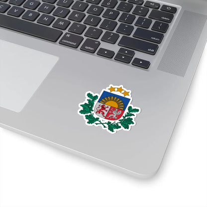 Latvijas Republikas papildinātais mazais ģerbonis (Latvia) (Coat of Arms) STICKER Vinyl Kiss-Cut Decal - The Sticker Space