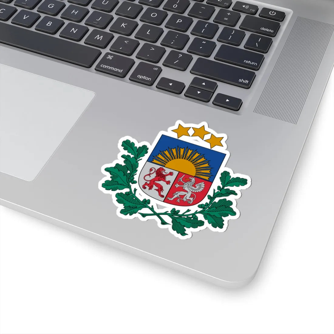 Latvijas Republikas papildinātais mazais ģerbonis (Latvia) (Coat of Arms) STICKER Vinyl Kiss-Cut Decal - The Sticker Space