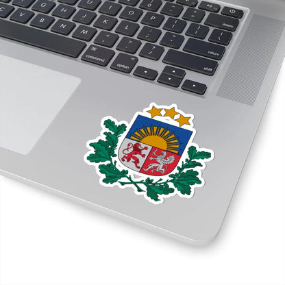 Latvijas Republikas papildinātais mazais ģerbonis (Latvia) (Coat of Arms) STICKER Vinyl Kiss-Cut Decal - The Sticker Space