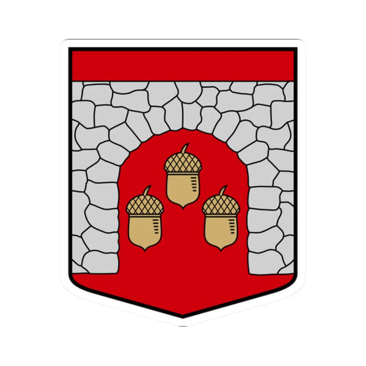Lauberes pagasta ģerbonis (Latvia) (Coat of Arms) STICKER Vinyl Kiss-Cut Decal 2 Inch White - The Sticker Space