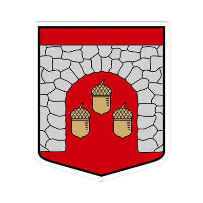 Lauberes pagasta ģerbonis (Latvia) (Coat of Arms) STICKER Vinyl Kiss-Cut Decal 3 Inch White - The Sticker Space