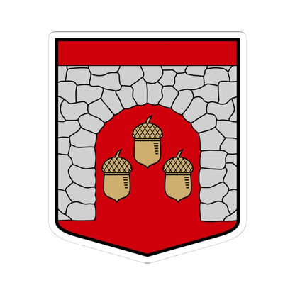 Lauberes pagasta ģerbonis (Latvia) (Coat of Arms) STICKER Vinyl Kiss-Cut Decal 4 Inch White - The Sticker Space