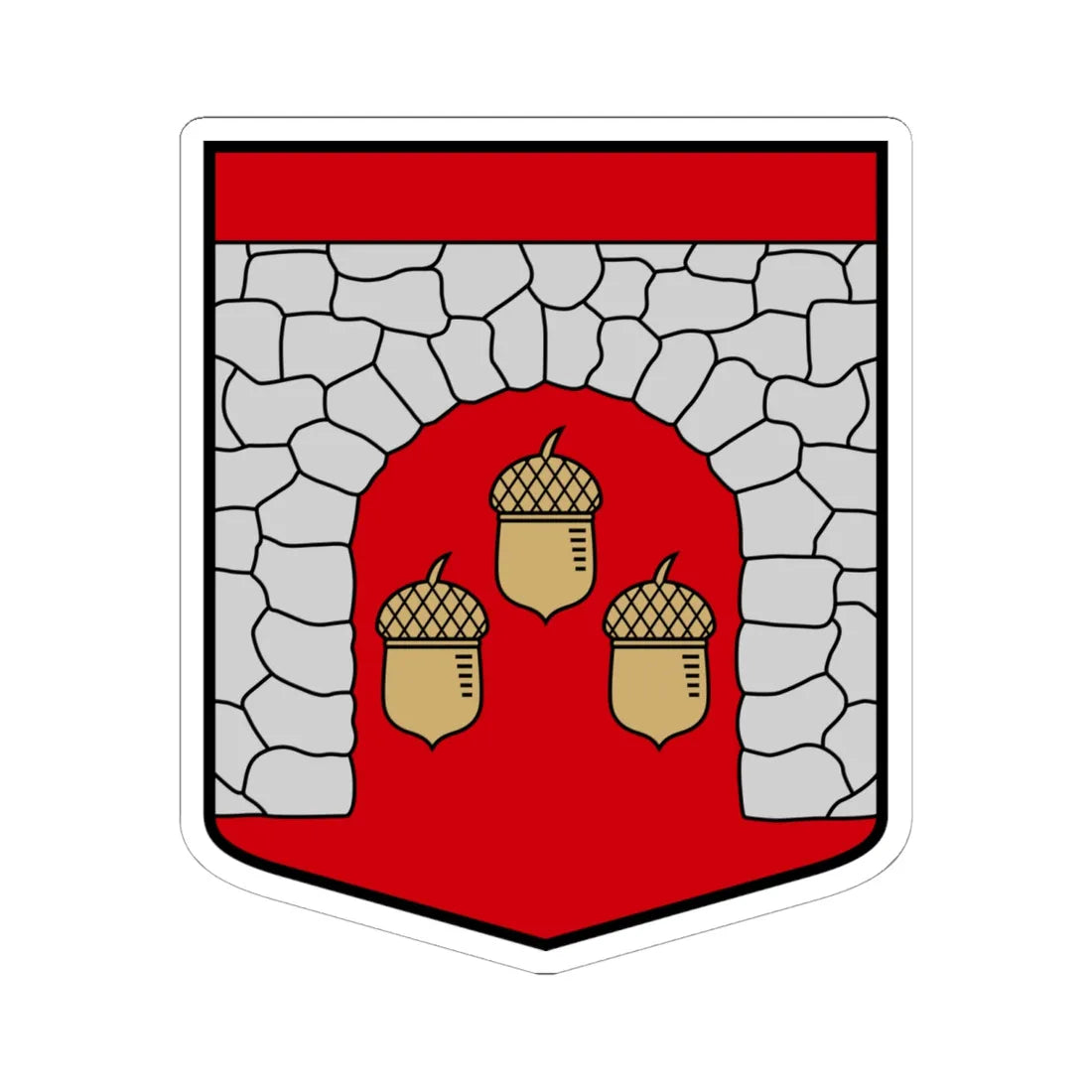 Lauberes pagasta ģerbonis (Latvia) (Coat of Arms) STICKER Vinyl Kiss-Cut Decal 6 Inch White - The Sticker Space