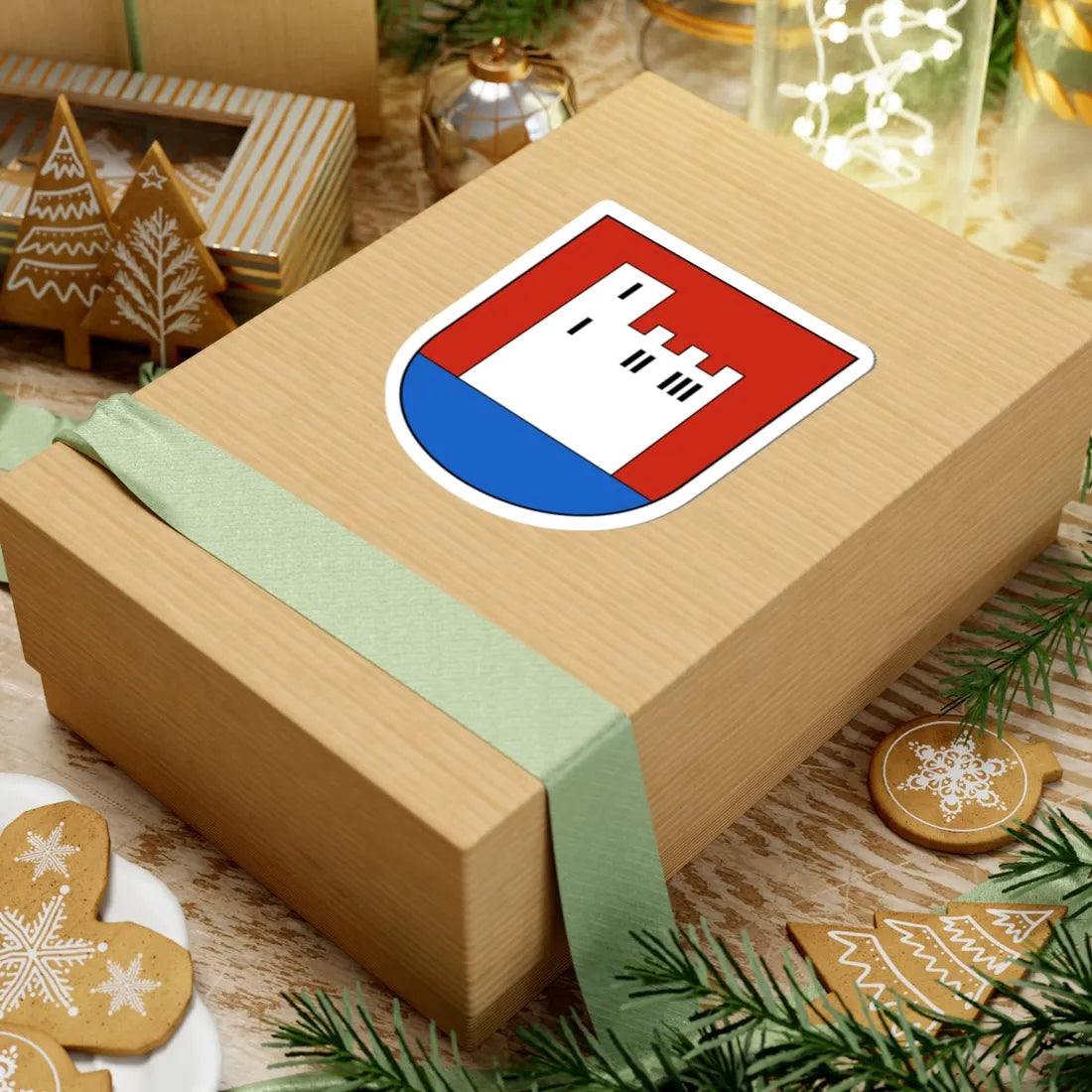 Lauerz-blazon (Switzerland) (Coat of Arms) STICKER Vinyl Kiss-Cut Decal - The Sticker Space