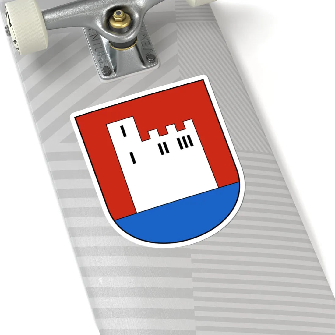 Lauerz-blazon (Switzerland) (Coat of Arms) STICKER Vinyl Kiss-Cut Decal - The Sticker Space