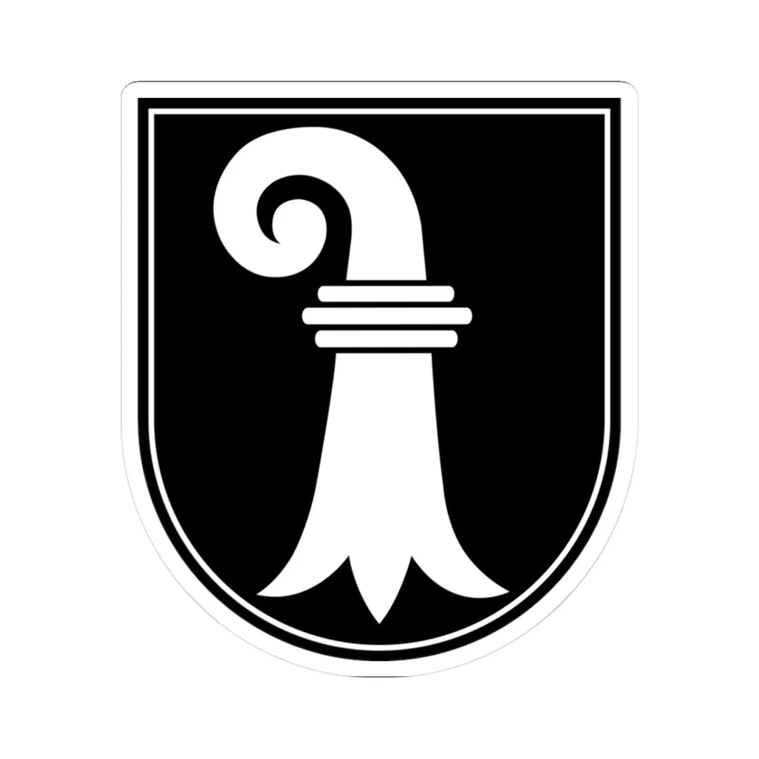 Laufen BL-coat of arms (Switzerland) (Coat of Arms) STICKER Vinyl Kiss-Cut Decal 3 Inch White - The Sticker Space