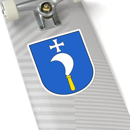 Laufen-Uhwiesen-blazon (Switzerland) (Coat of Arms) STICKER Vinyl Kiss-Cut Decal - The Sticker Space