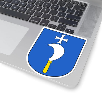 Laufen-Uhwiesen-blazon (Switzerland) (Coat of Arms) STICKER Vinyl Kiss-Cut Decal - The Sticker Space
