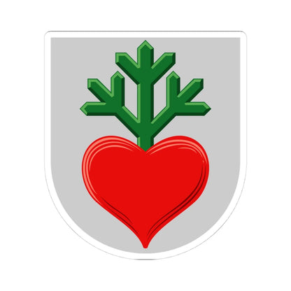 Laukaa.vaakuna (Finland) (Coat of Arms) STICKER Vinyl Kiss-Cut Decal 4 Inch White - The Sticker Space