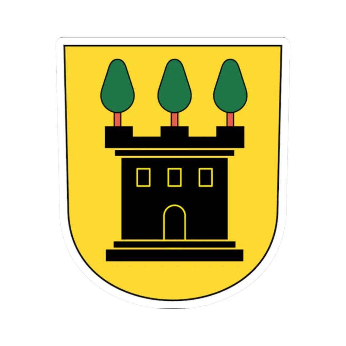 Laupen coat of arms (Switzerland) (Coat of Arms) STICKER Vinyl Kiss-Cut Decal 2 Inch White - The Sticker Space