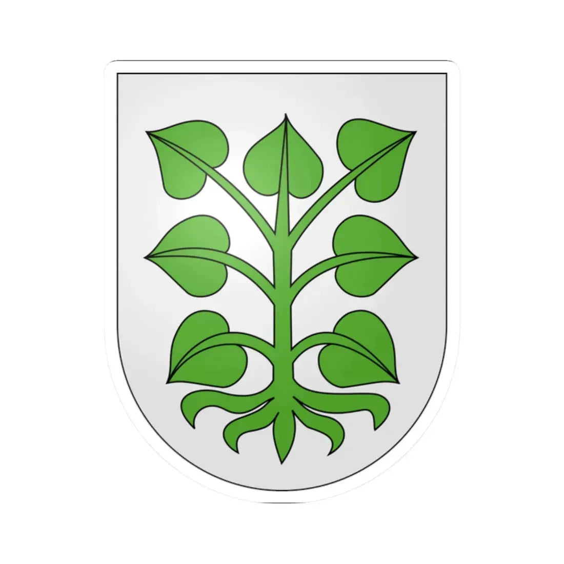 Laupen-coat of arms (Switzerland) (Coat of Arms) STICKER Vinyl Kiss-Cut Decal 2 Inch White - The Sticker Space