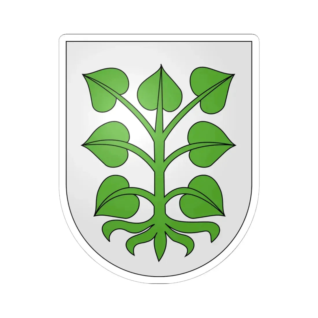 Laupen-coat of arms (Switzerland) (Coat of Arms) STICKER Vinyl Kiss-Cut Decal 6 Inch White - The Sticker Space