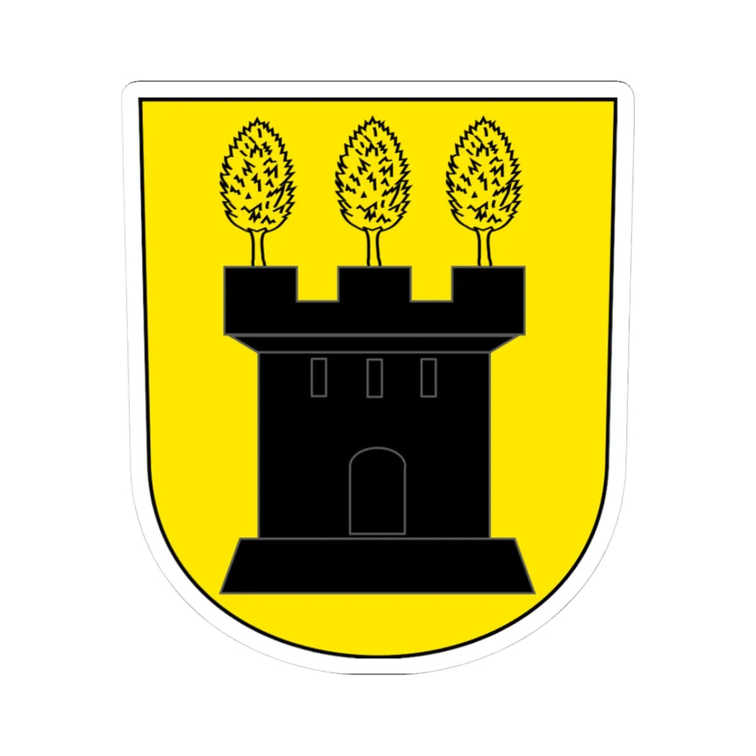 Laupen-ZH-blazon (Switzerland) (Coat of Arms) STICKER Vinyl Kiss-Cut Decal 3 Inch White - The Sticker Space