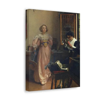 Laura Alma-Tadema (1852-1909) The Persistent Reader - Canvas Wall Art - The Sticker Space