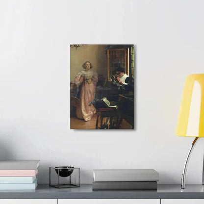 Laura Alma-Tadema (1852-1909) The Persistent Reader - Canvas Wall Art - The Sticker Space