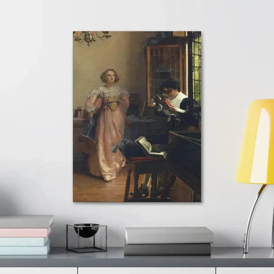 Laura Alma-Tadema (1852-1909) The Persistent Reader - Canvas Wall Art - The Sticker Space