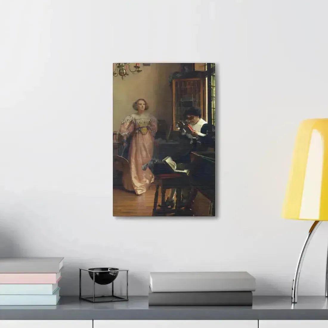 Laura Alma-Tadema (1852-1909) The Persistent Reader - Canvas Wall Art - The Sticker Space