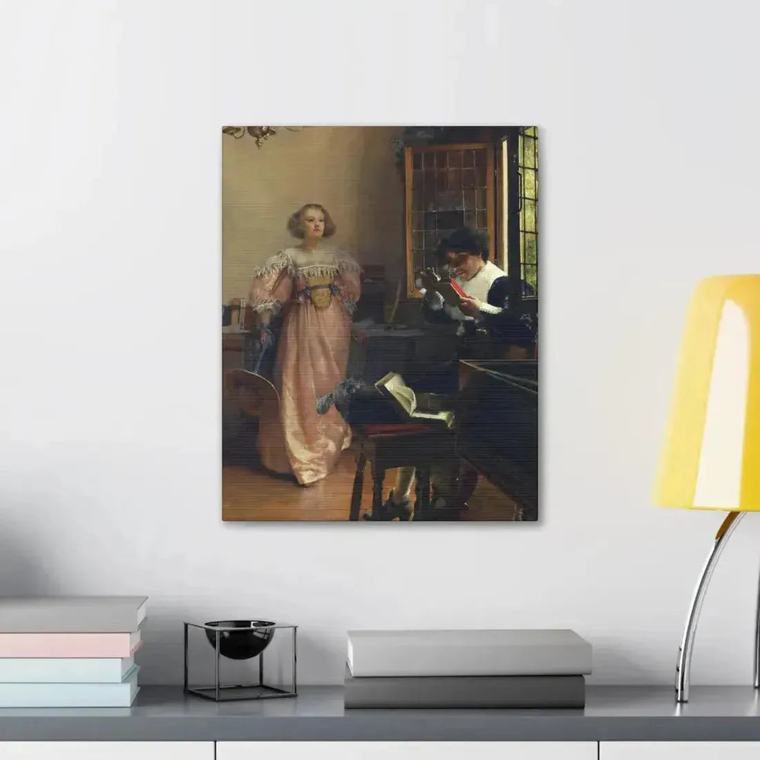 Laura Alma-Tadema (1852-1909) The Persistent Reader - Canvas Wall Art - The Sticker Space