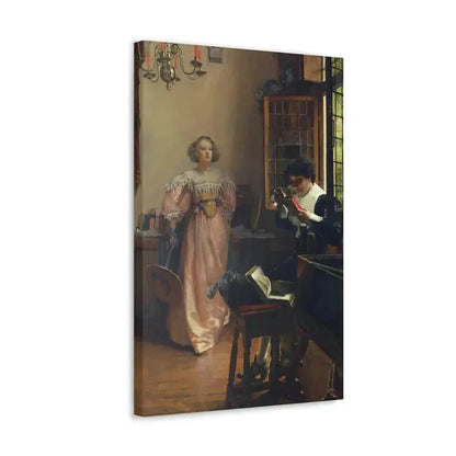 Laura Alma-Tadema (1852-1909) The Persistent Reader - Canvas Wall Art - The Sticker Space