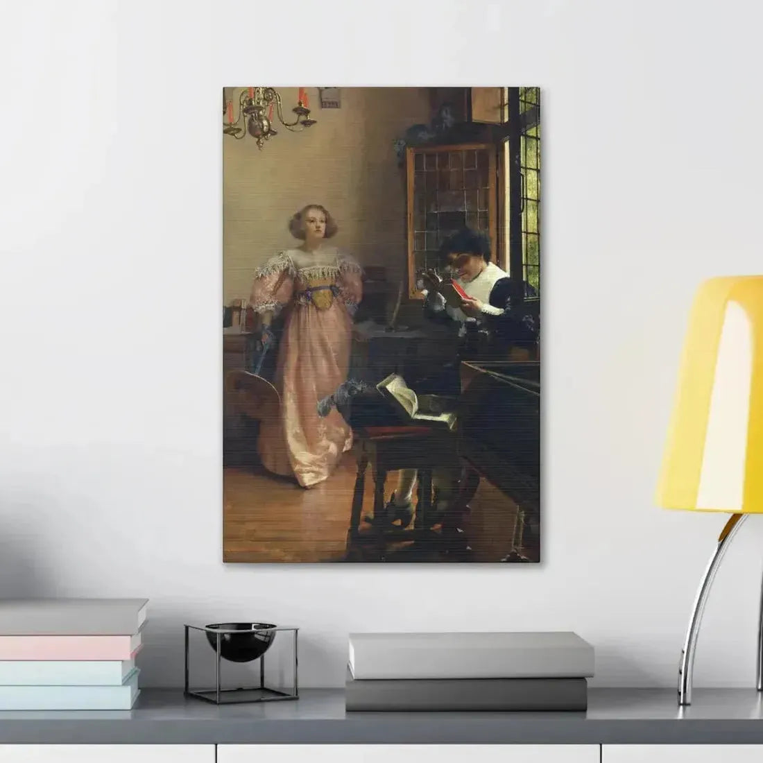 Laura Alma-Tadema (1852-1909) The Persistent Reader - Canvas Wall Art - The Sticker Space